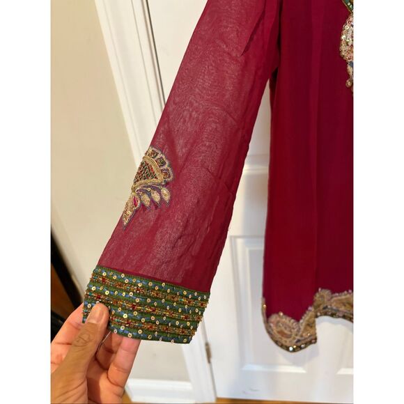 Fuschia Embellished Churidaar - Picture 5 of 15